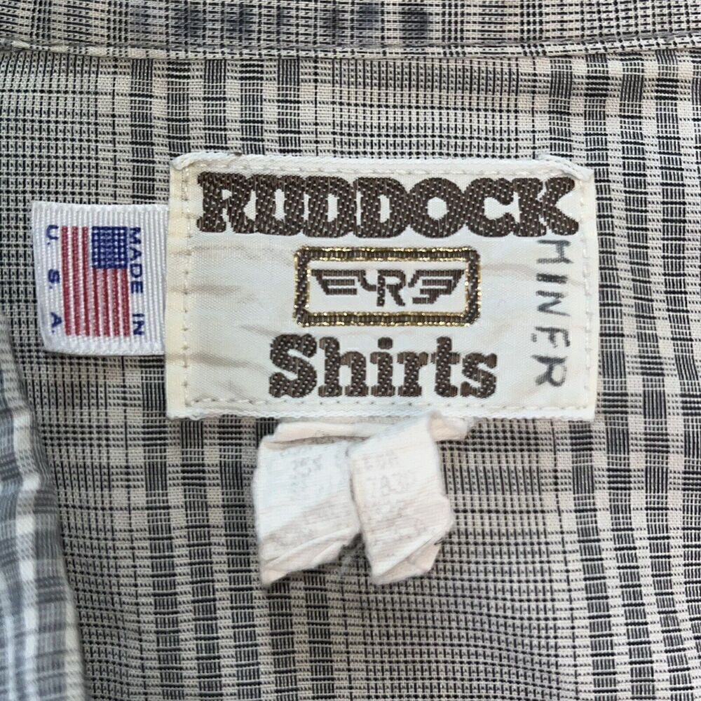 VTG Ruddock Men’s Shirt Size 2XLT Plaid Western Pearl‎ Snap LS USA GRANDPA *